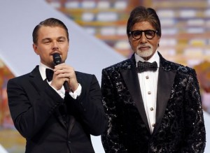 Leonardo Di Caprio e Amitabh Bachchan alla cerimonia di apertura del Festival de Cannes
