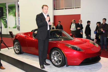 Elon Musk e la Tesla Roadster 