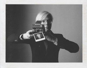 Oliviero Toscani, "Andy Warhol with camera" (1974)