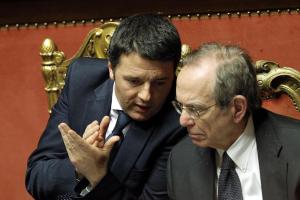 Matteo Renzi e Pier Carlo Padoan